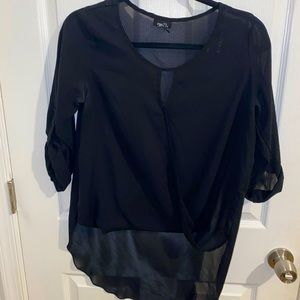 Fue 21 black high low asymmetrical blouse